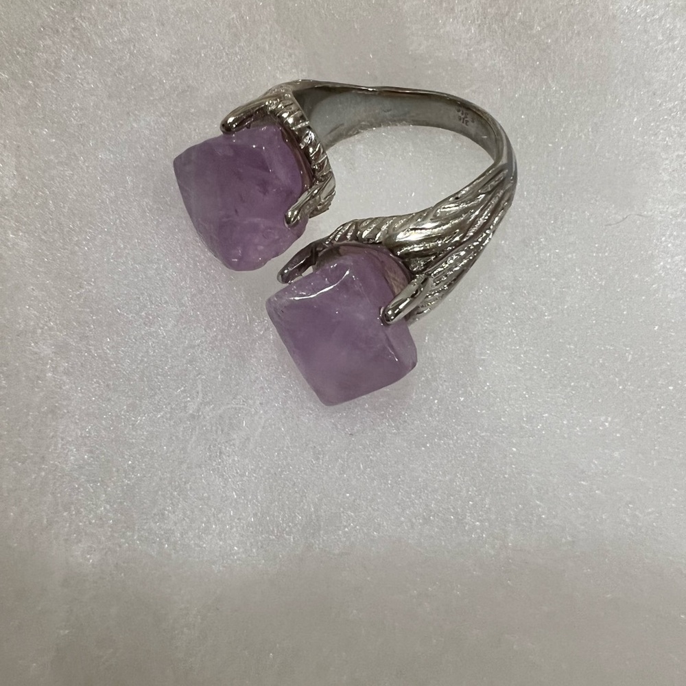 Statement Ring With Amethyst - image 1